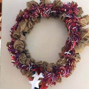 Patriotic Burlap Wreath